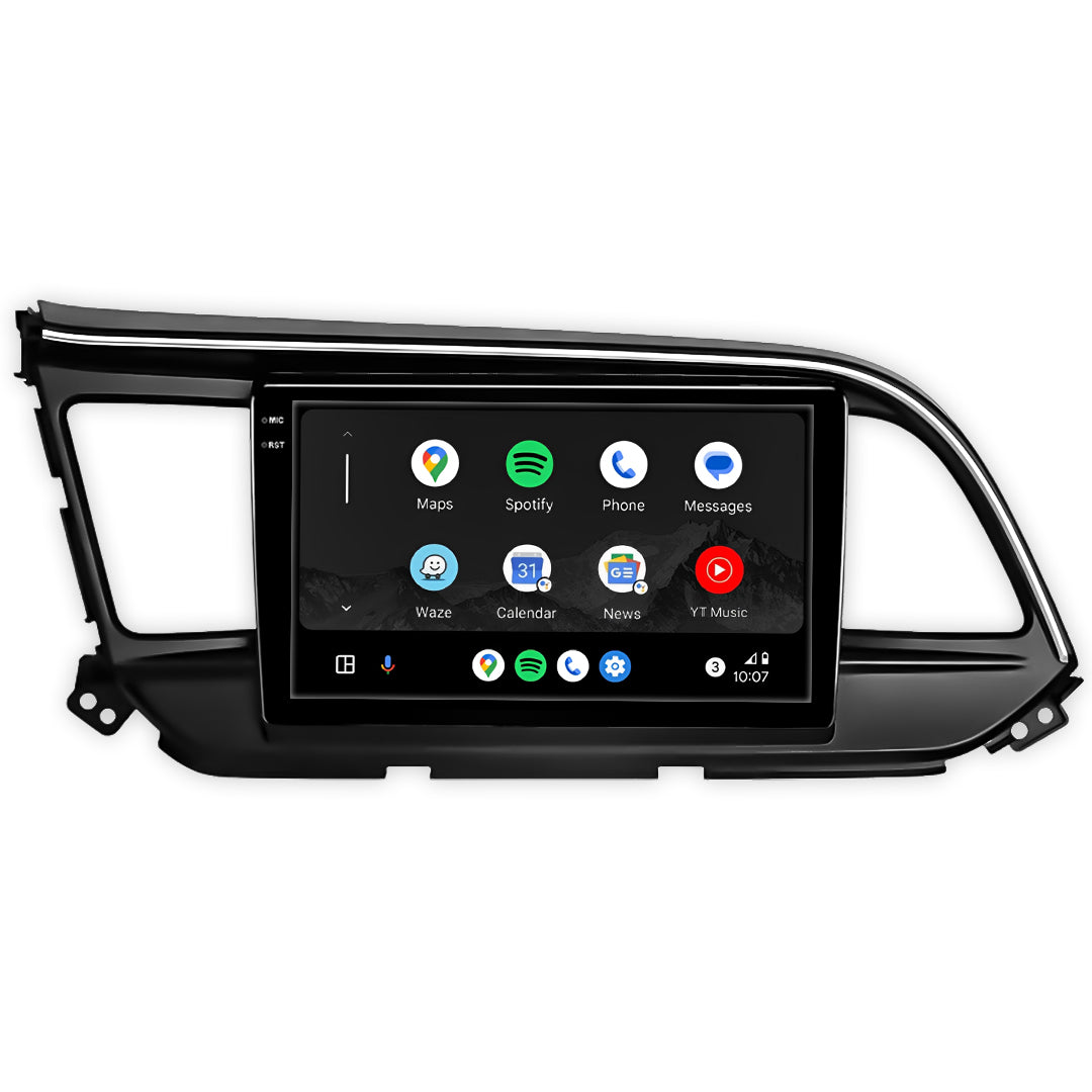 Hyundai Elantra (2012-2017) Unidad principal inalámbrica Android 13 de 9" para Apple CarPlay/Android Auto