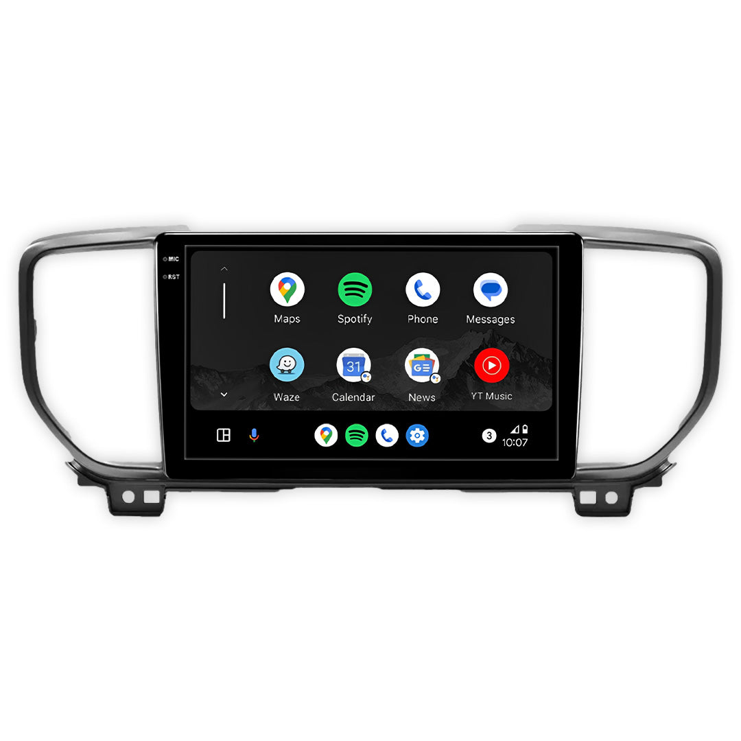Kia Sportage (2019-2023) Unidad principal inalámbrica Android 13 de 9" para Apple CarPlay/Android Auto