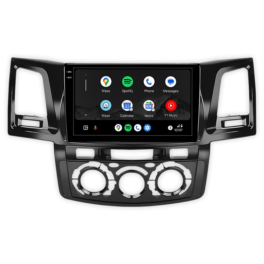 Toyota HiLux (2006 - 2015) Autoestéreo Android 9" Inalámbrico con CarPlay y Android Auto
