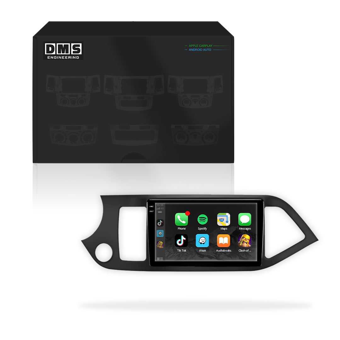 Kia Picanto (2015-2018) Unidad principal inalámbrica Android 13 de 9" para Apple CarPlay/Android Auto