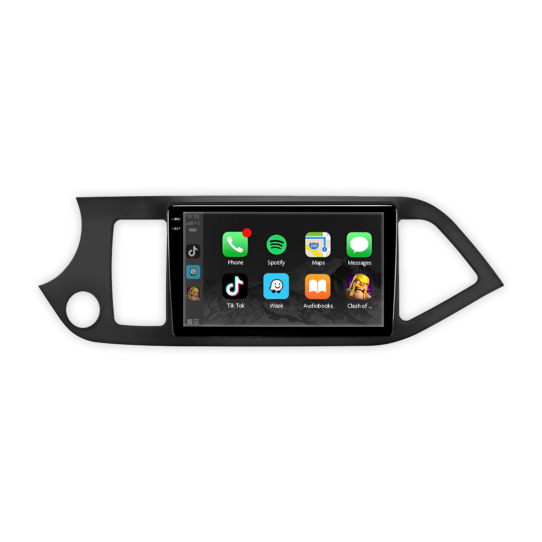Kia Picanto (2015-2018) Unidad principal inalámbrica Android 13 de 9" para Apple CarPlay/Android Auto