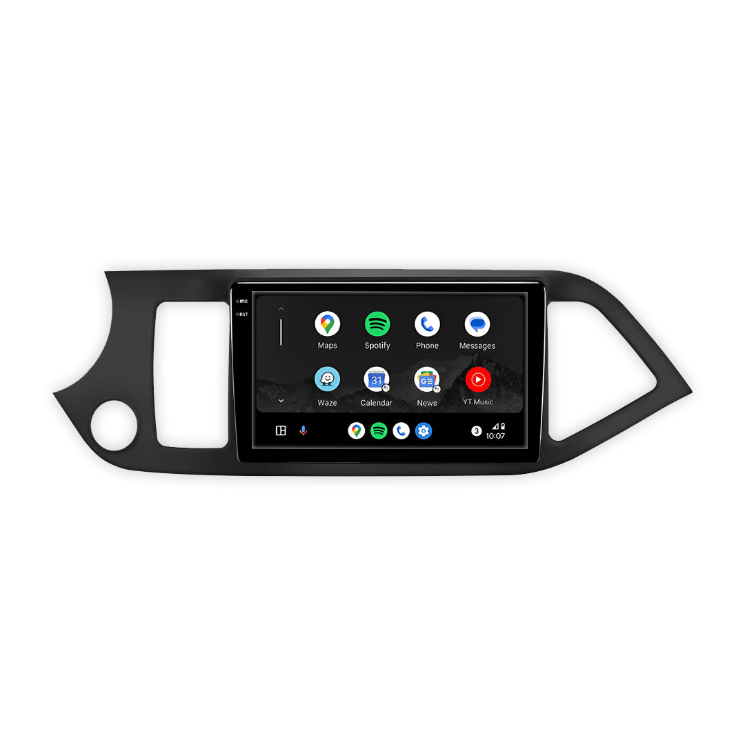 Kia Picanto (2015-2018) Unidad principal inalámbrica Android 13 de 9" para Apple CarPlay/Android Auto
