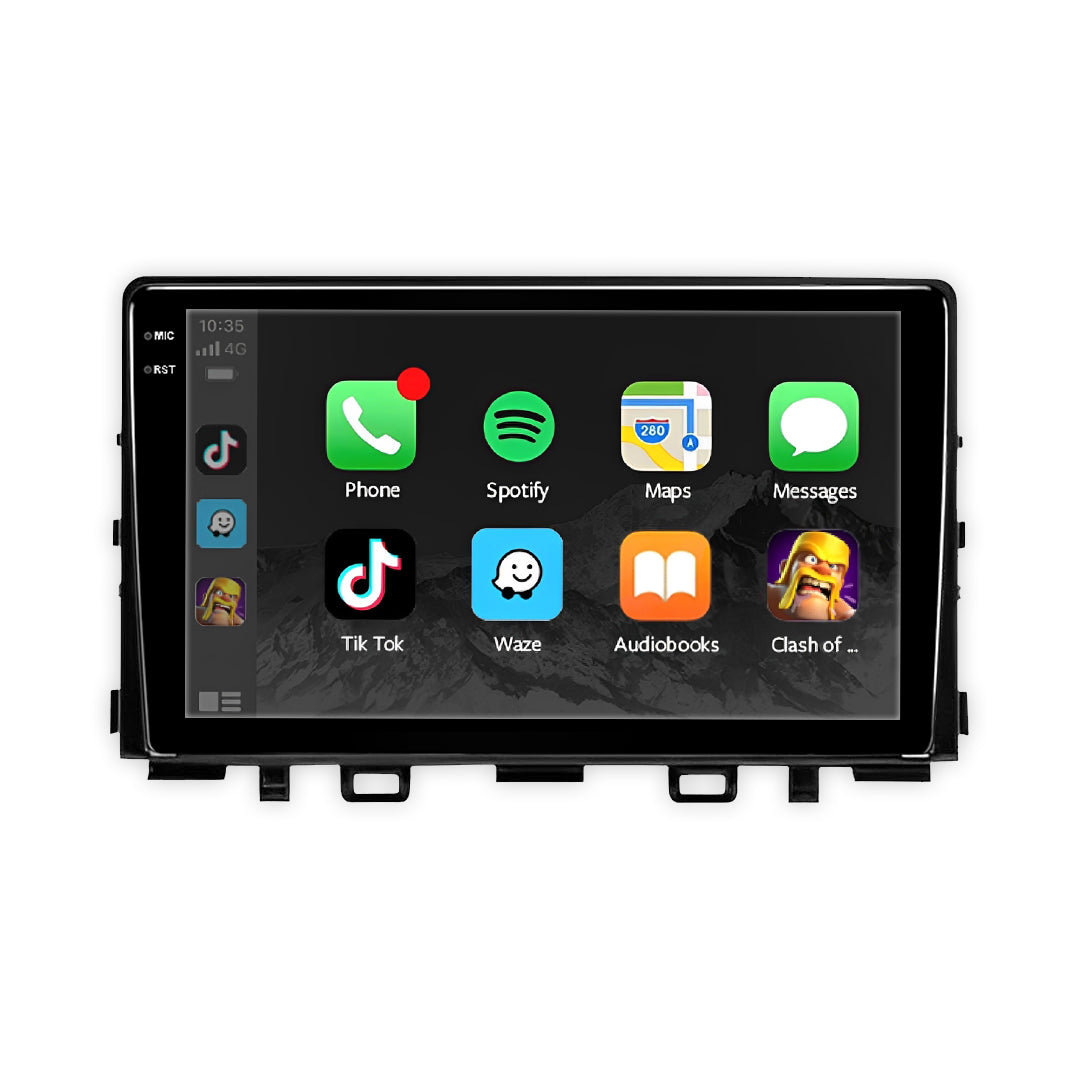 Kia Rio Sedán (2018-2024) Unidad principal inalámbrica Android 13 de 9" para Apple CarPlay/Android Auto