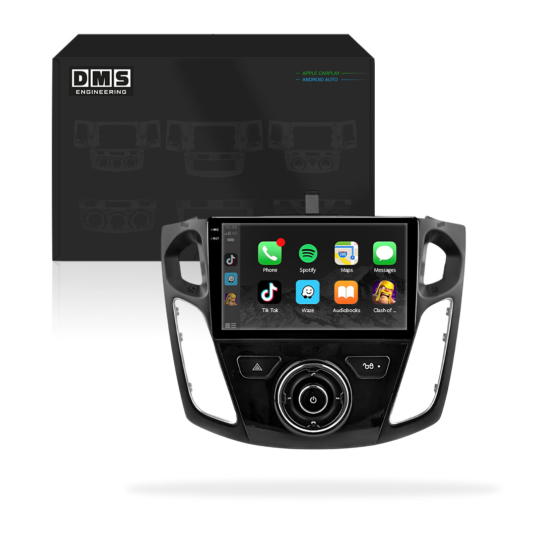 Unidad principal inalámbrica Android 13 de 9" para Ford Focus (2000-2018) con Apple CarPlay y Android Auto