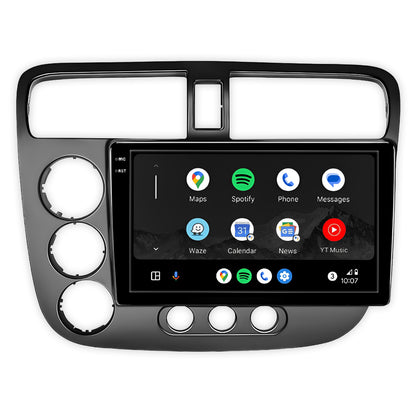 Honda Civic (2006-2012) Unidad principal inalámbrica Android 13 de 9" para Apple CarPlay/Android Auto