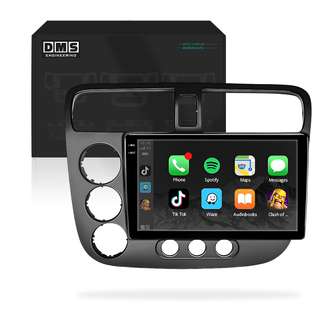 Honda Civic (2006-2012) Unidad principal inalámbrica Android 13 de 9" para Apple CarPlay/Android Auto