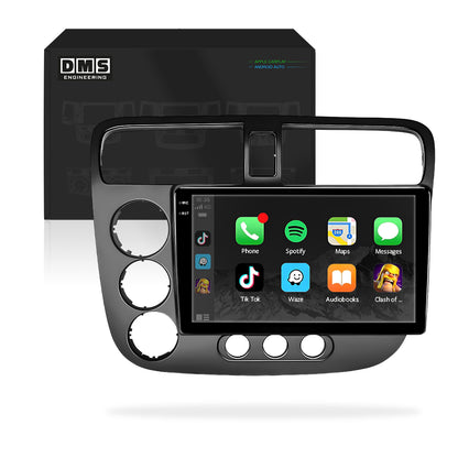 Honda Civic (2006-2012) Unidad principal inalámbrica Android 13 de 9" para Apple CarPlay/Android Auto