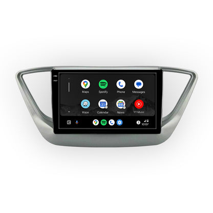 Hyundai Accent (2018-2023) Unidad principal inalámbrica Android 13 de 9" para Apple CarPlay/Android Auto