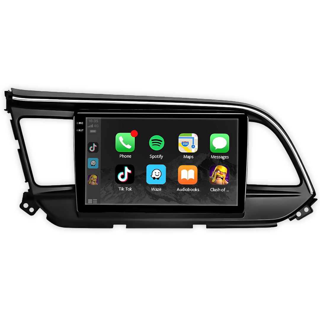 Hyundai Elantra (2012-2017) Unidad principal inalámbrica Android 13 de 9" para Apple CarPlay/Android Auto