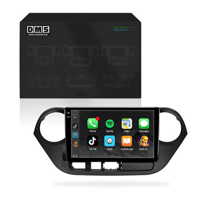 Hyundai Grand i10 Sedan (2018 - 2026) Autoestéreo Android 9" Inalámbrico con CarPlay y Android Auto