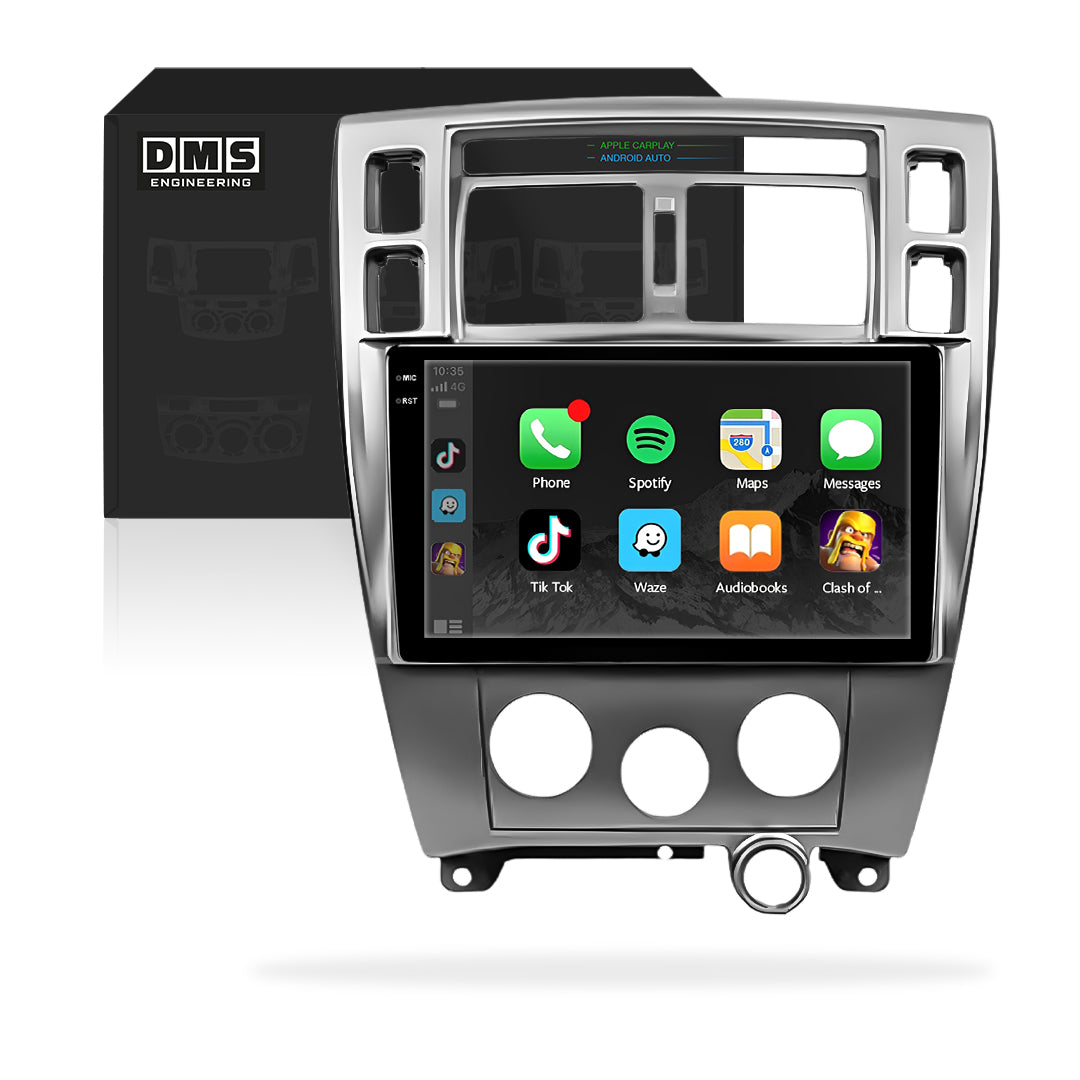 Hyundai Tucson (2010-2016) Unidad principal inalámbrica Android 13 de 9" para Apple CarPlay/Android Auto