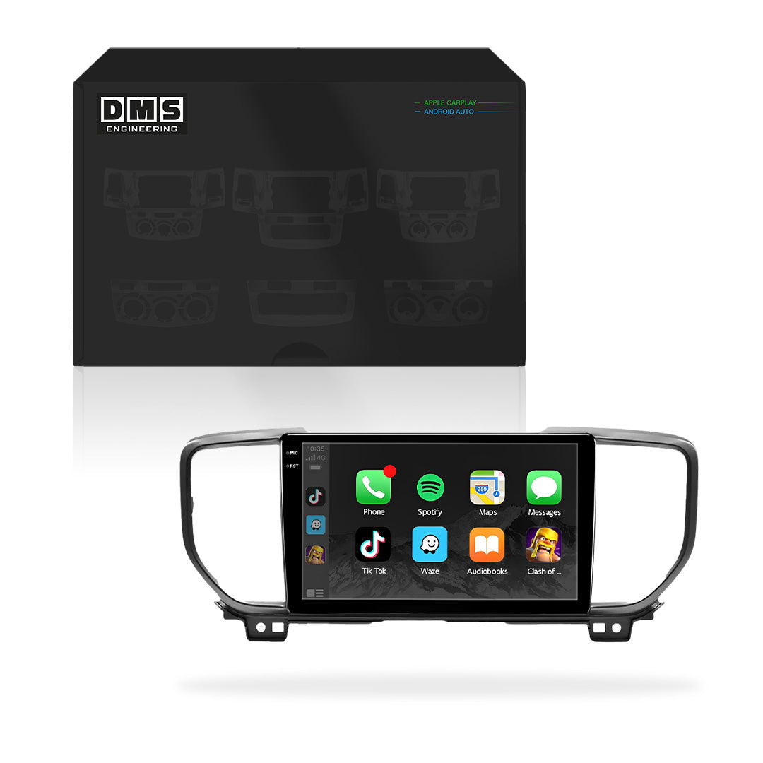 Kia Sportage (2019-2023) Unidad principal inalámbrica Android 13 de 9" para Apple CarPlay/Android Auto