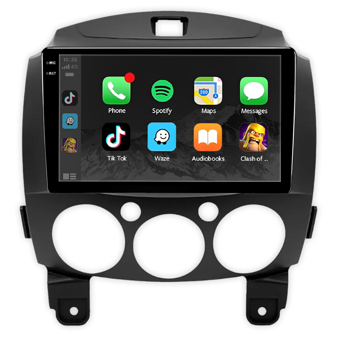 Mazda 2 (2023-2026) Unidad principal inalámbrica Android 13 de 9" para Apple CarPlay/Android Auto