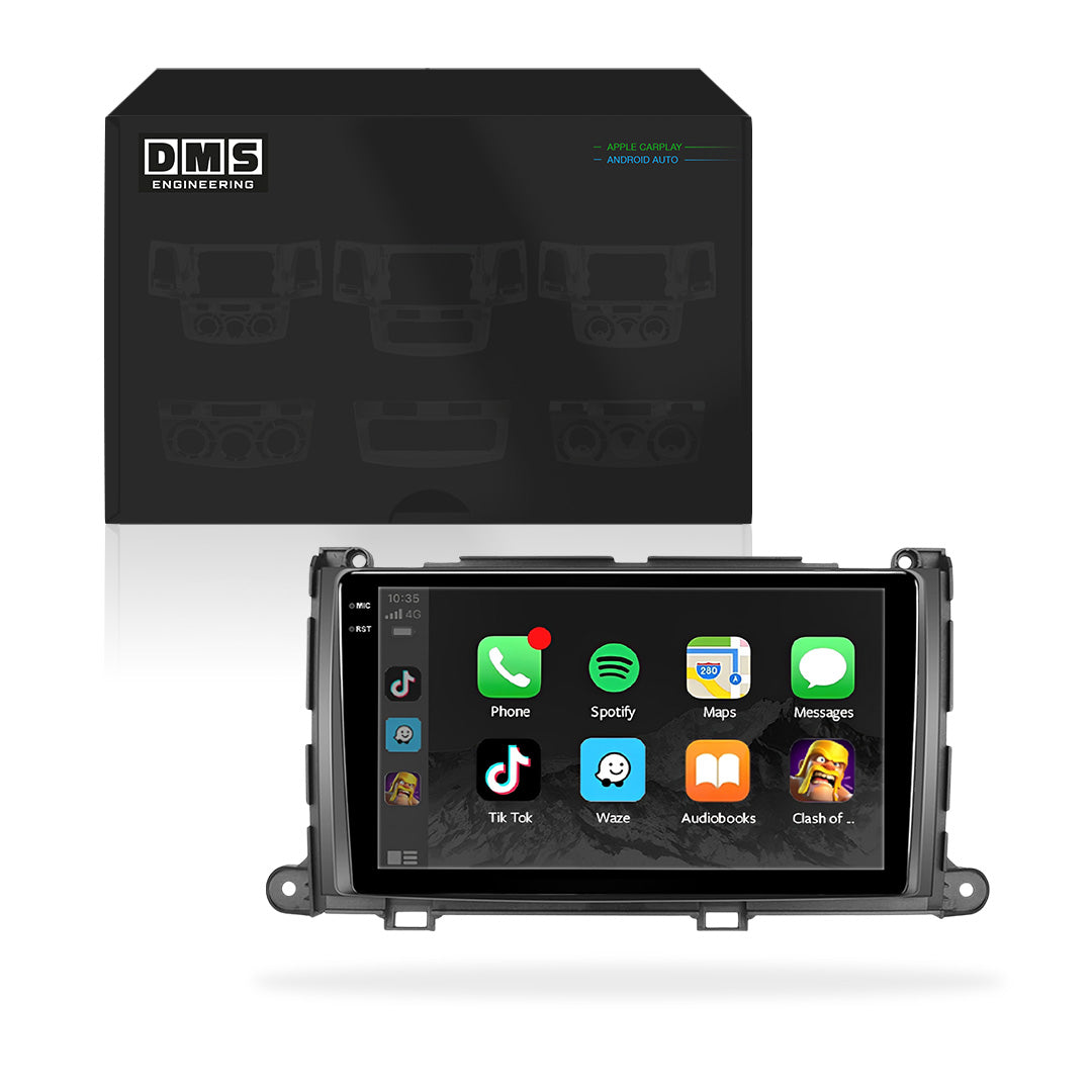 Toyota Sienna (2011-2018) Unidad principal inalámbrica Android 13 de 9" para Apple CarPlay/Android Auto
