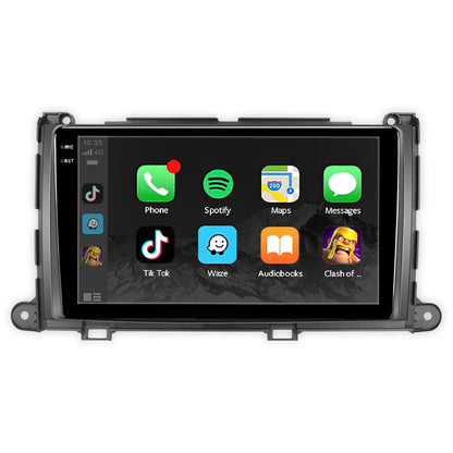 Toyota Sienna (2021-2026) Unidad principal inalámbrica Android 13 de 9" para Apple CarPlay/Android Auto