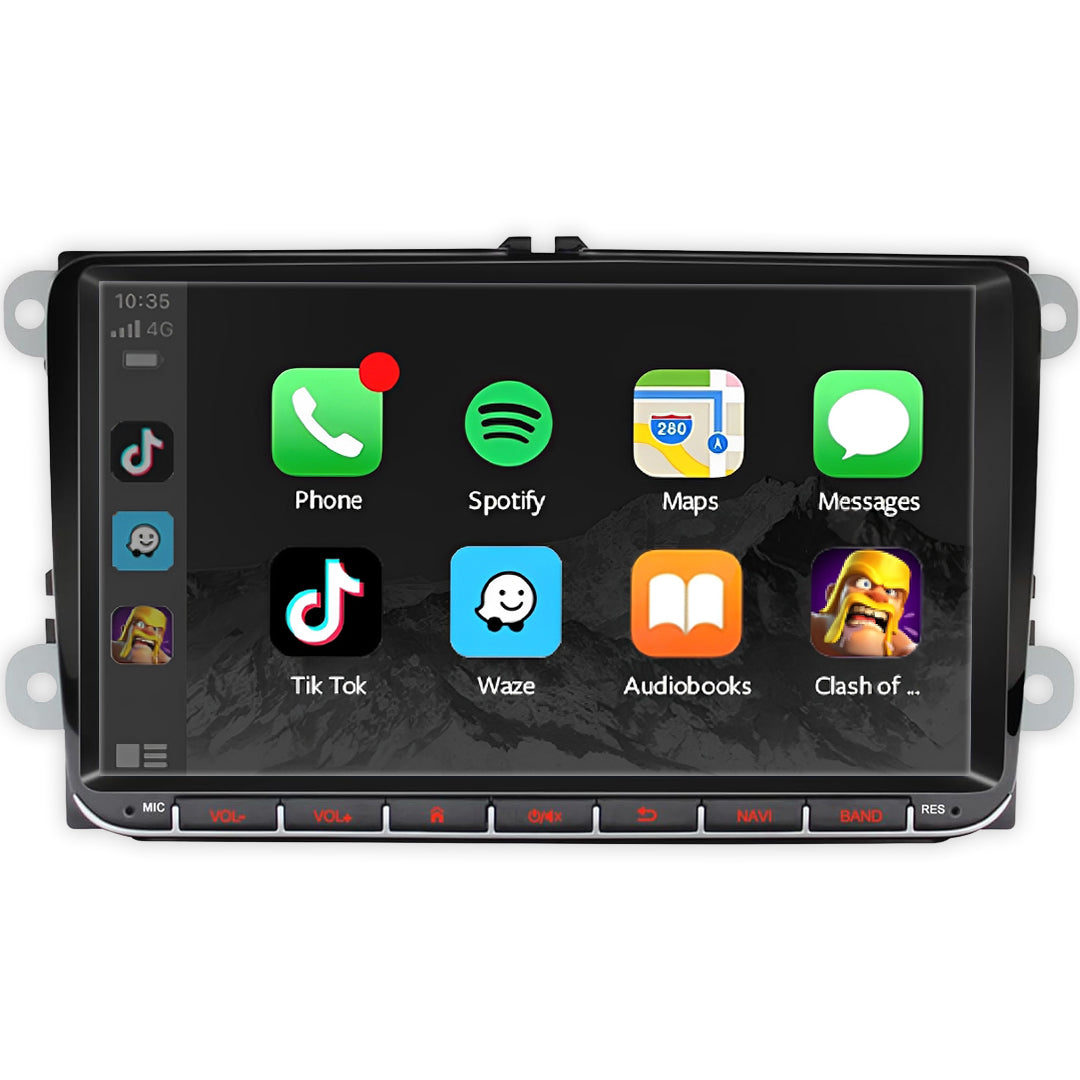 Volkswagen Taos (2021-2026) Unidad principal inalámbrica Android 13 de 9" para Apple CarPlay/Android Auto